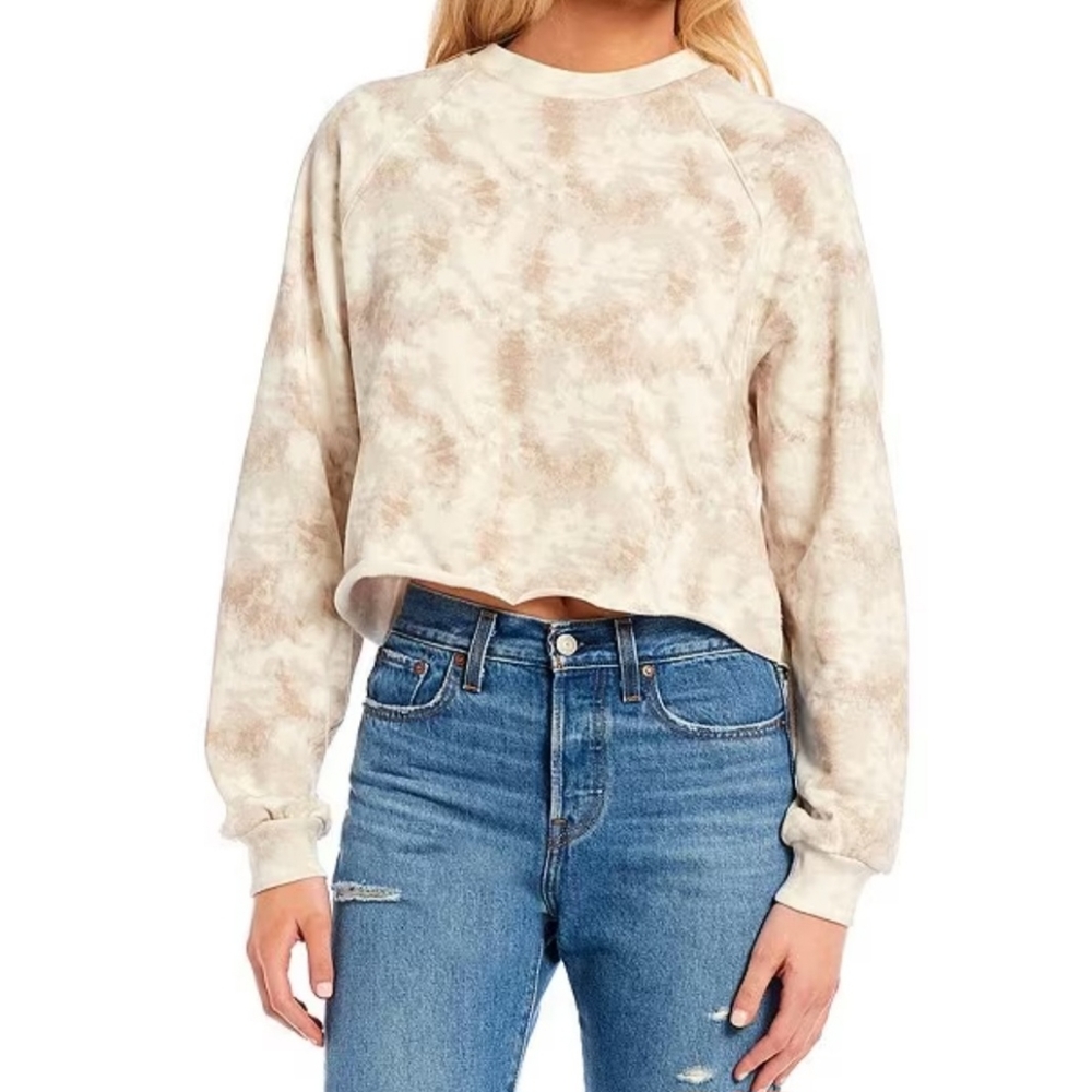 New Levis Cropped, Tie-Dyed Sweatshirt, NWT, Size Large - Picture 7 of 14